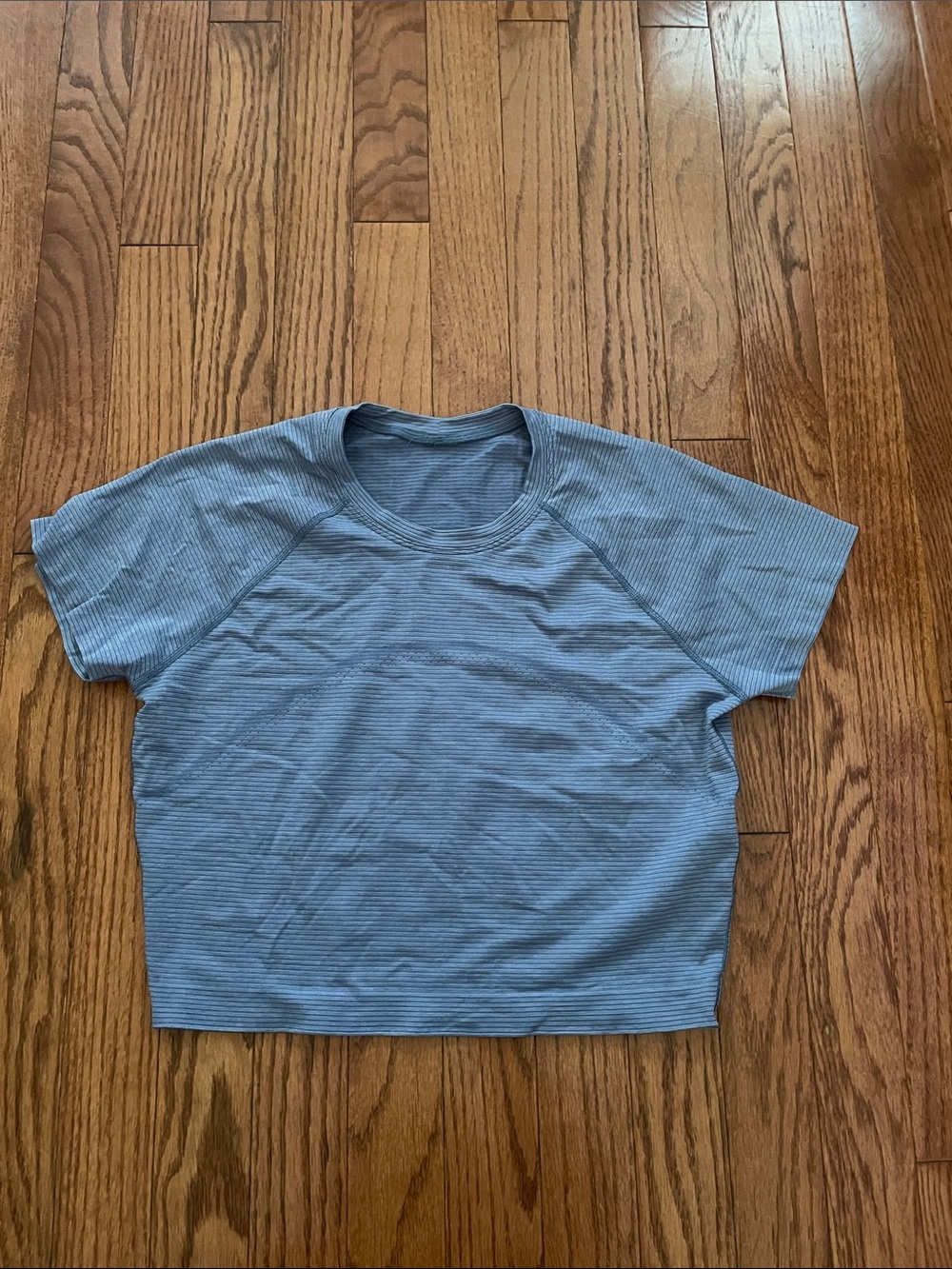 Lululemon Swiftly Tech Cropped Short-Sleeve Shirt 2.0 Light Blue Women’s Sz 8